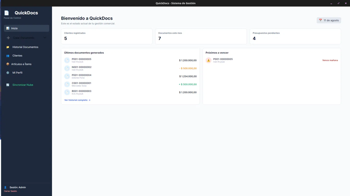 Captura de QuickDocs
